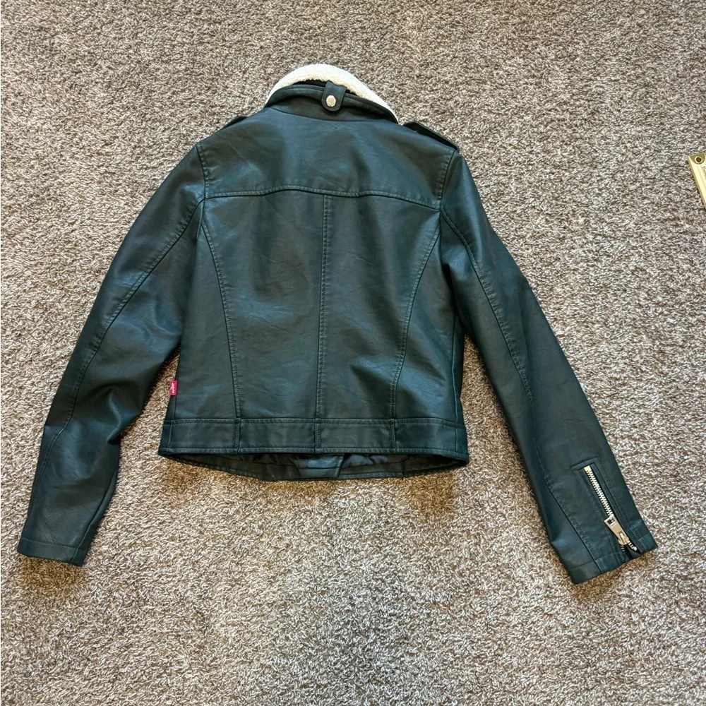 Levi's Moto Jacket Sherpa Collar Faux Leather